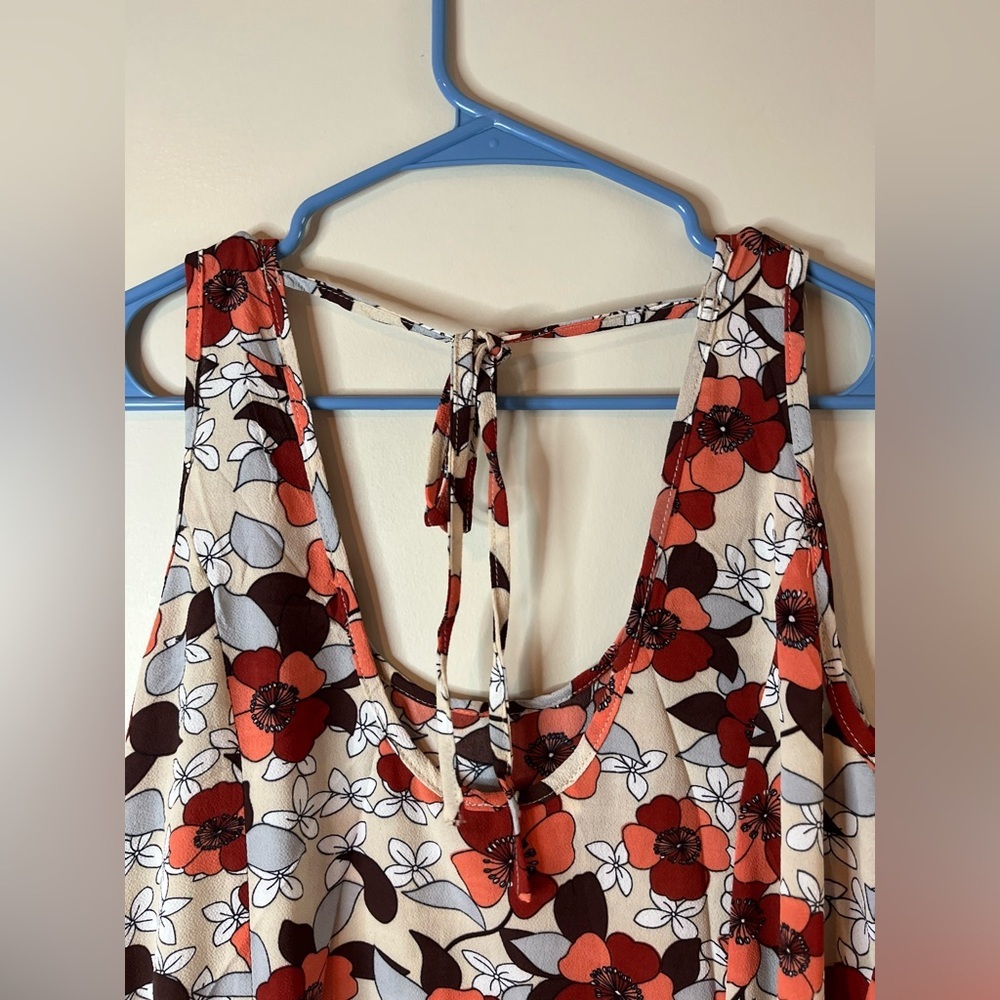 Hayden Cream Orange Floral Mini Shift Dress - Picture 3 of 7